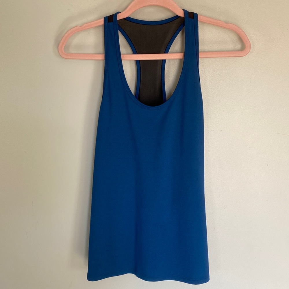 Express EXP CORE Performance Workout Tank - Blue & Black - XS